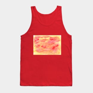 Watercolor background colored, yellow and red. Art decoration, sketch. Illustration hand drawn modern Tank Top